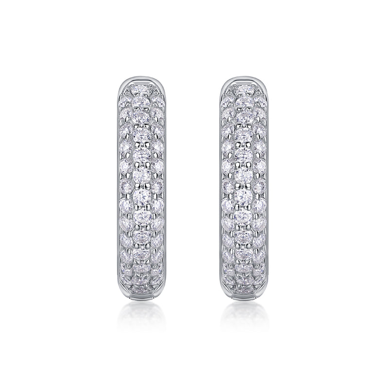 S925 Silver Star Moissanite Stud Earrings Modern Elegant Fine Jewelry - 1