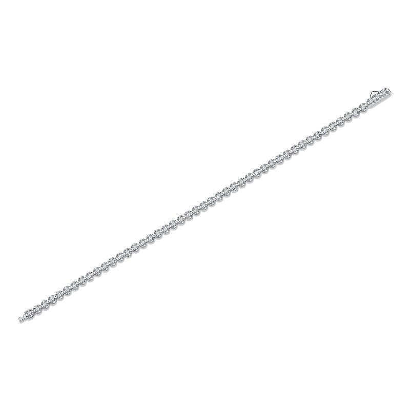 Luxury S925 Silver Moissanite Tennis Bracelet Elegant Sparkling Design - 3