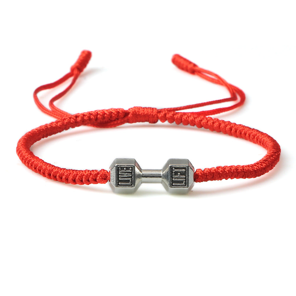 Originality Woven Alloy Dumbbell Bracelet for Everyday Wear