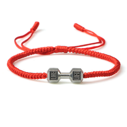 Originality Woven Alloy Dumbbell Bracelet for Everyday Wear