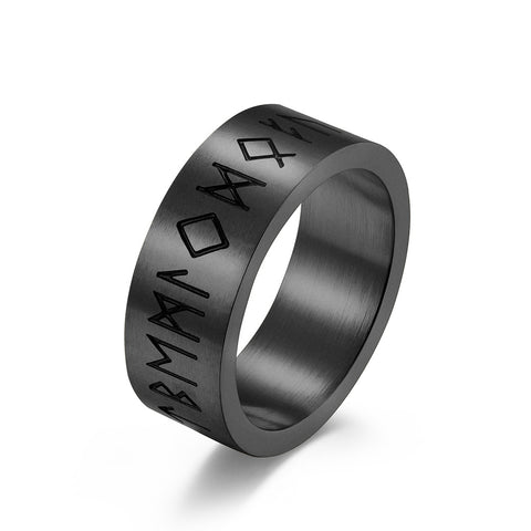 Matte Brushed Titanium Steel Ring Unisex Minimalist Style
