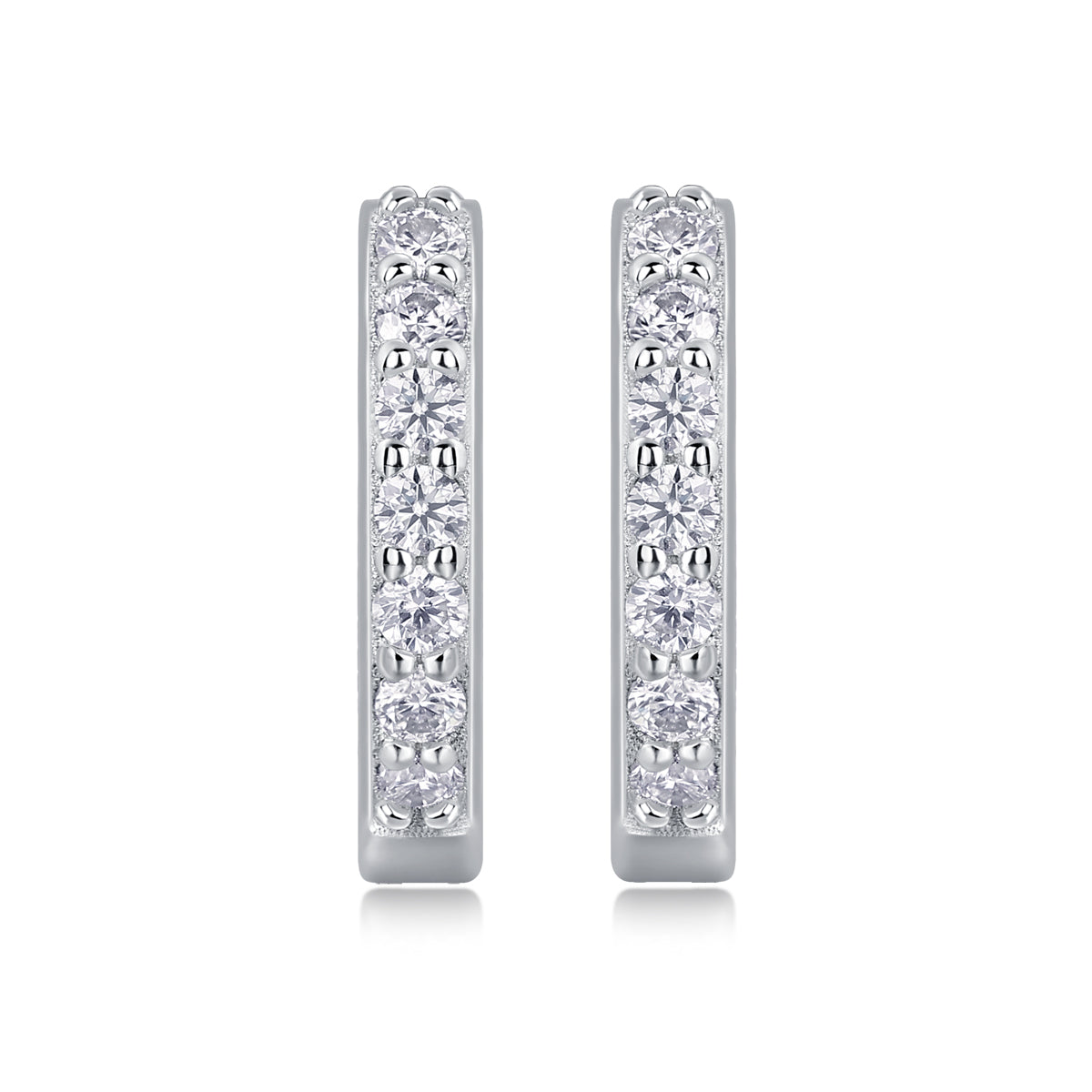 S925 Silver Moissanite Hoop Earrings Luxury Studs