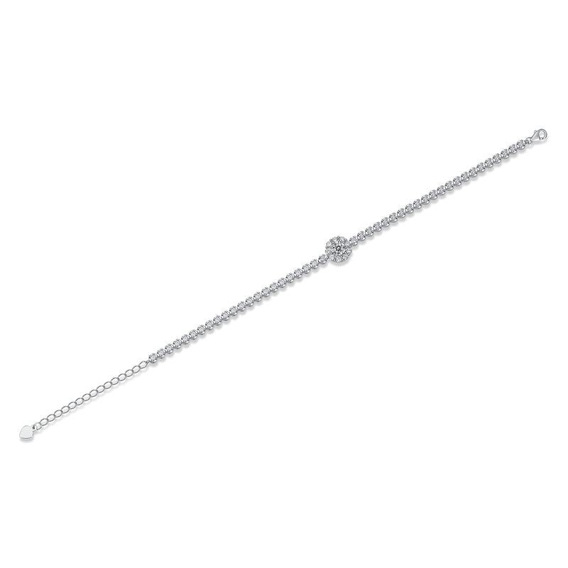 S925 Silver Moissanite Tennis Bracelet Luxury Fashion Jewelry - 3