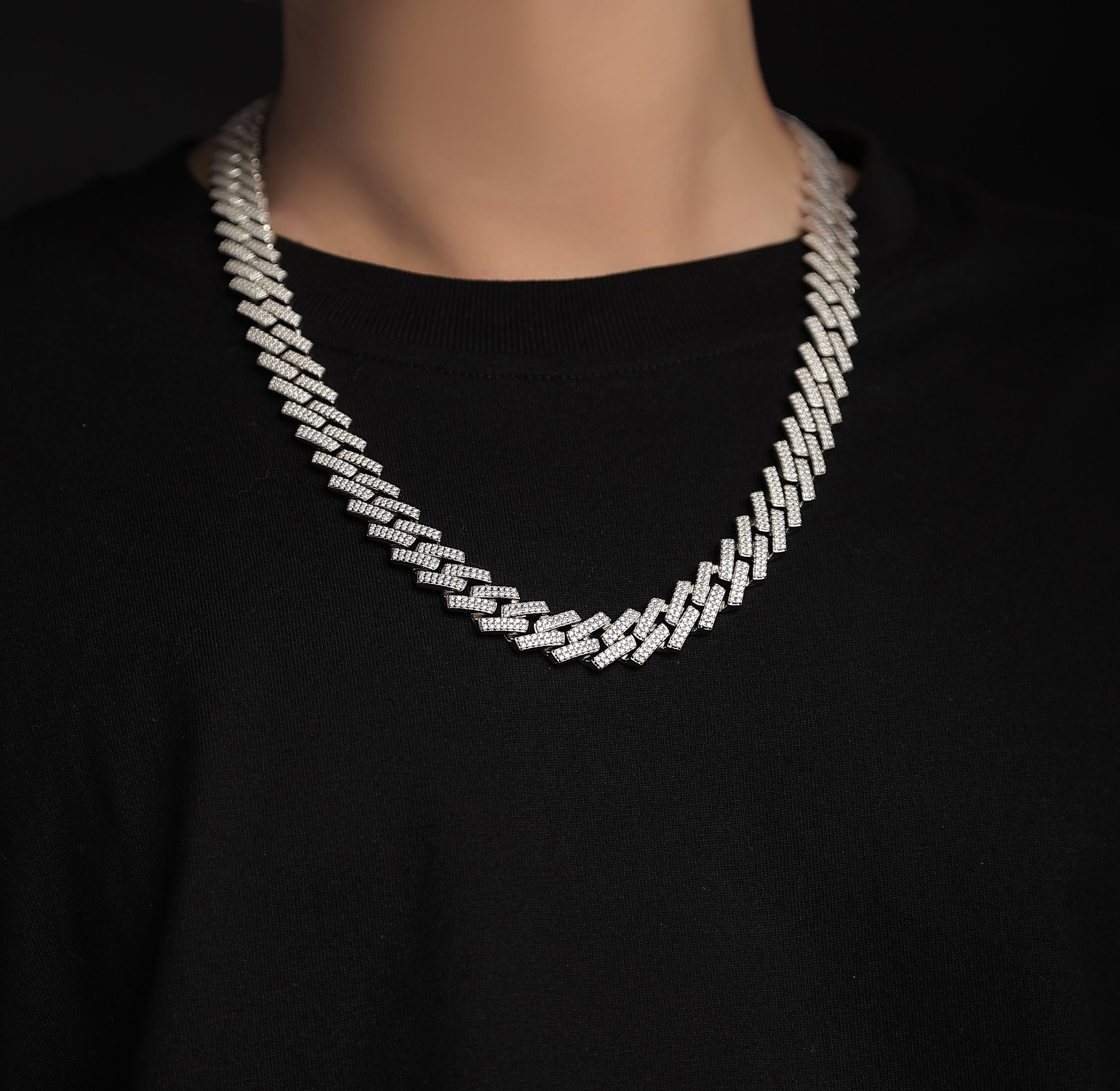S925 Silver Moissanite Necklace Luxury Fashion Chain