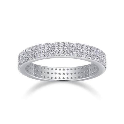 Moissanite S925 Sterling Silver Ring Set Elegant Bezel Design