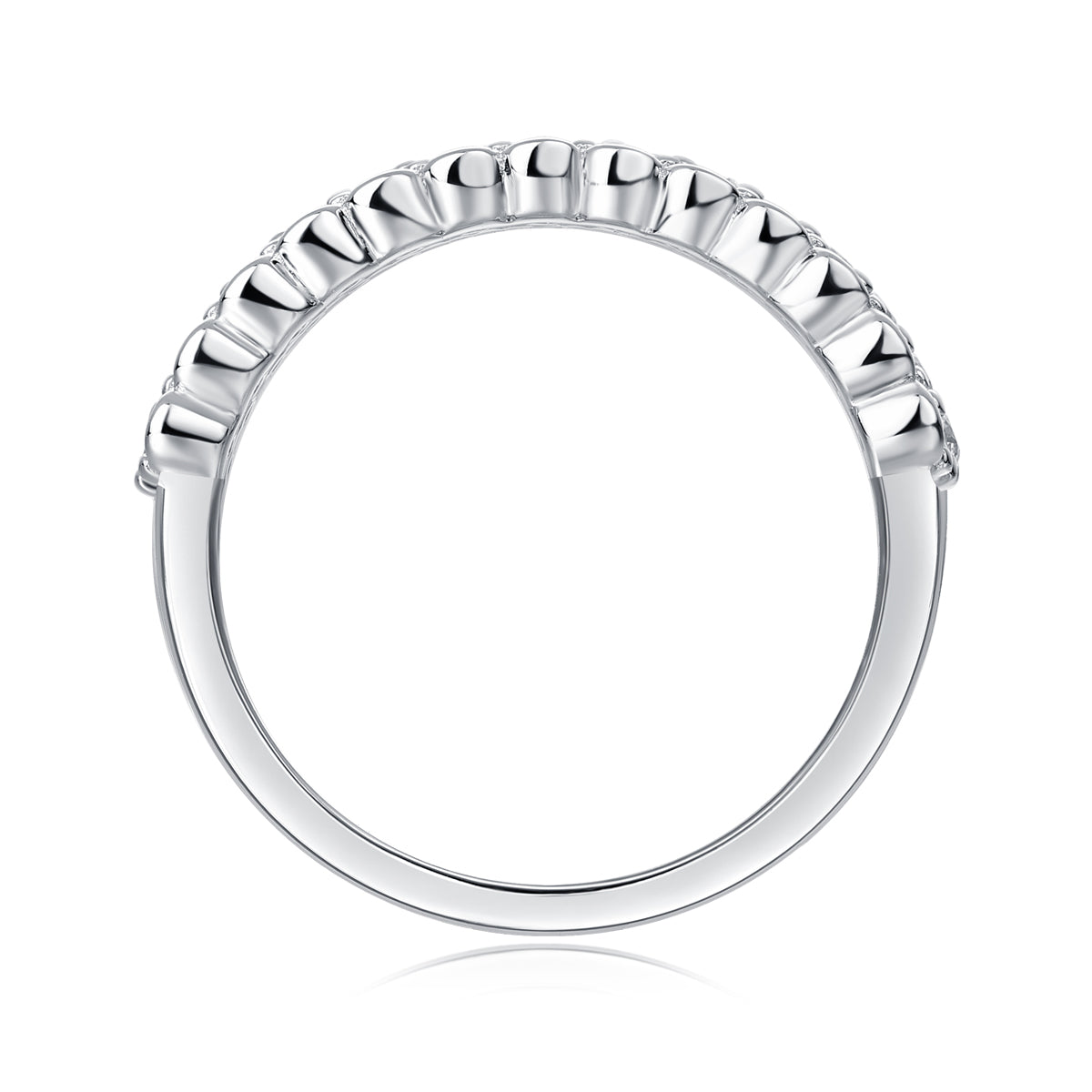 Multi-row Moissanite Ring in S925 Silver Luxury Fashion Jewelry