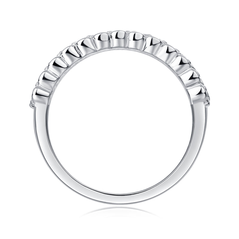 Multi-row Moissanite Ring in S925 Sterling Silver Modern & Elegant Fine Jewelry - 2