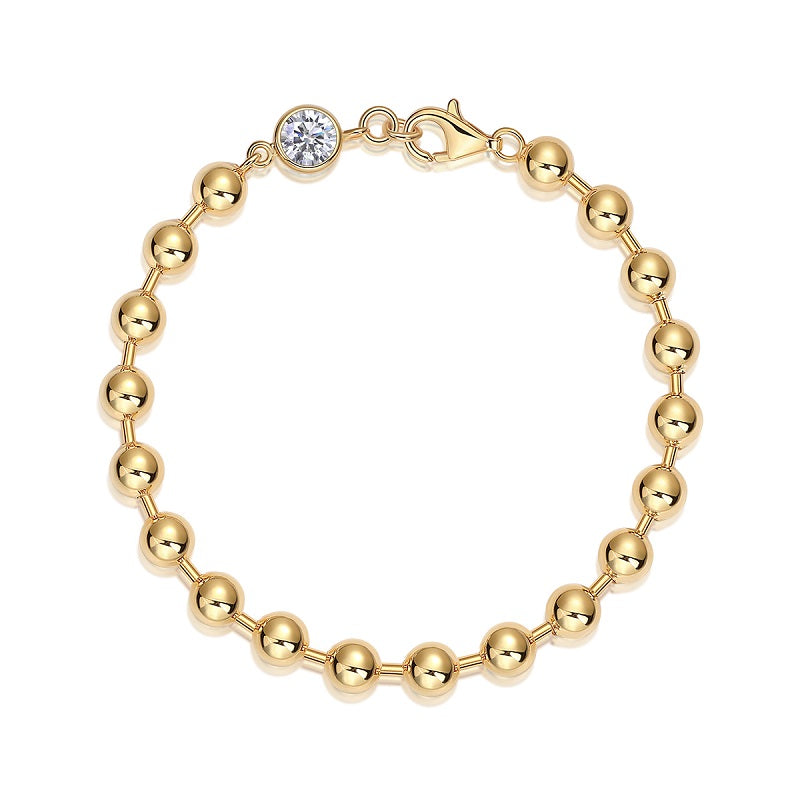 Luxury S925 Silver Moissanite Bracelet 1 Carat Fine Jewelry - 1