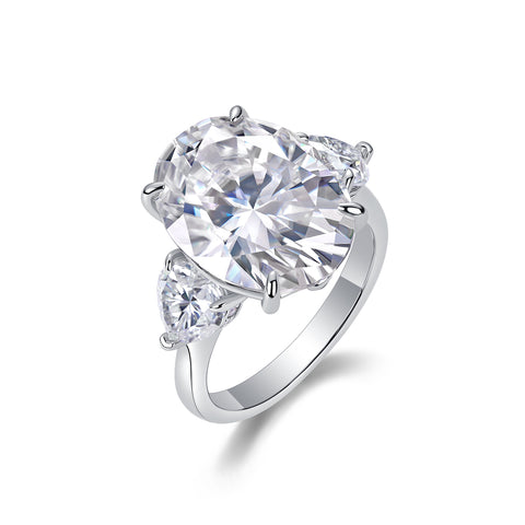 1Soul Resonance Oval Moissanite Ring in S925 Sterling Silver