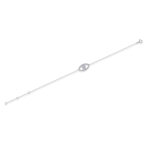 Luxury S925 Silver Moissanite Bracelet Elegant Eye Design