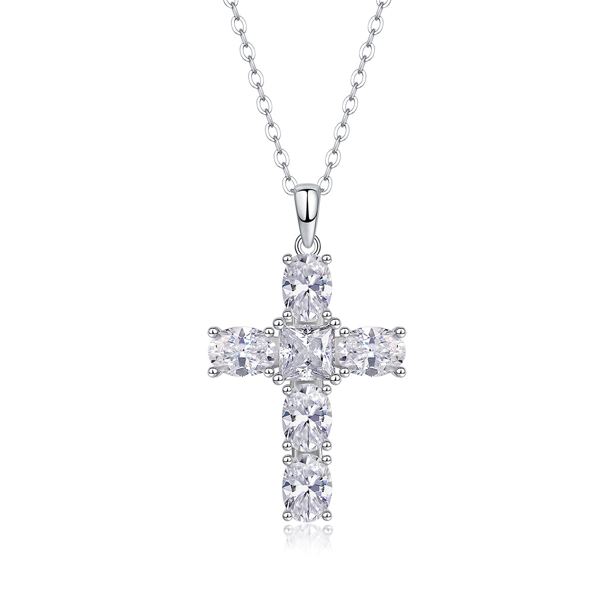 1Soul Guidance Moissanite Pendant Necklace Set in S925 Sterling Silver