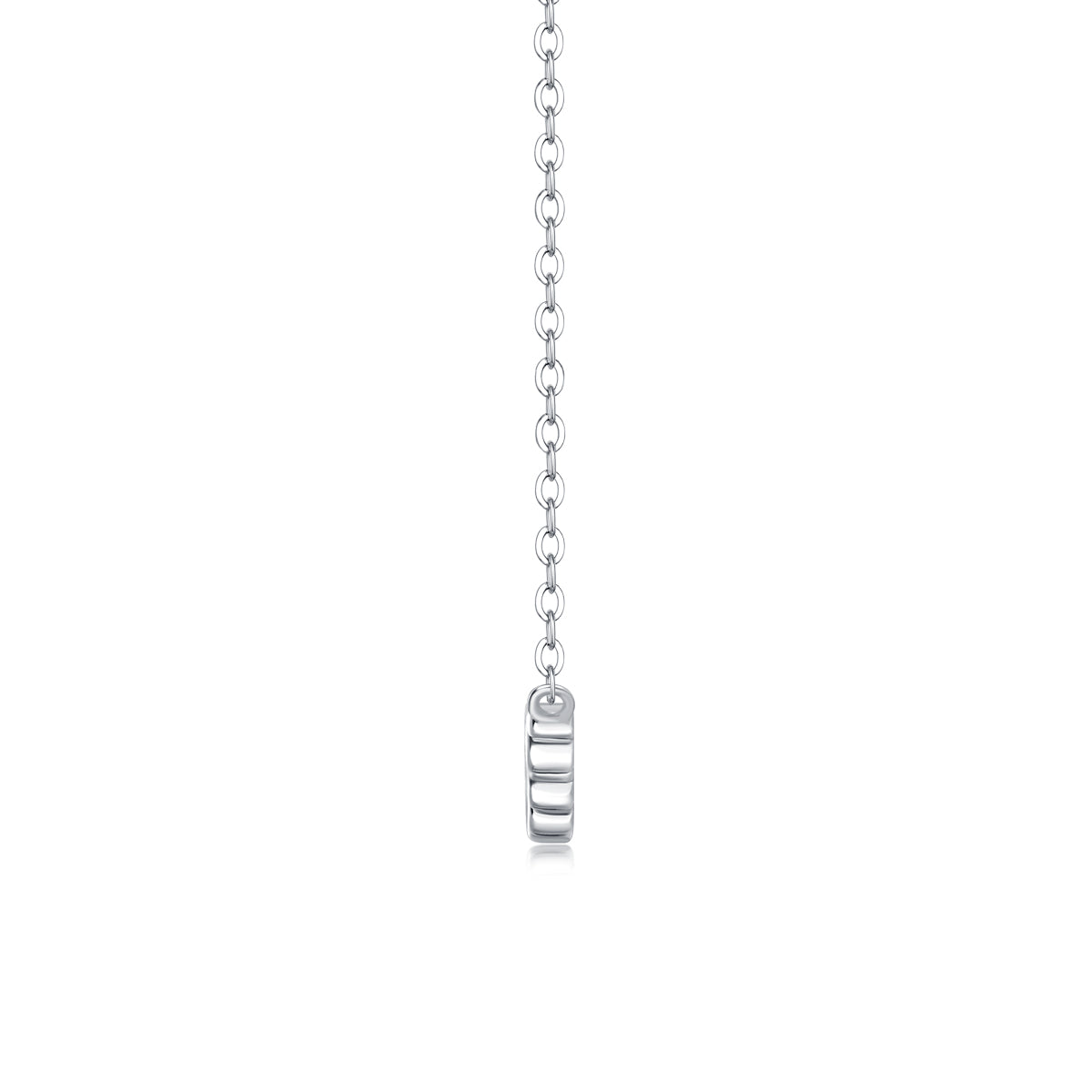 S925 Sterling Silver Moon and Stars Moissanite Pendant Necklace 40cm