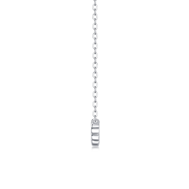 S925 Sterling Silver Moon and Stars Moissanite Pendant Necklace 40cm Modern Elegant Fine Jewelry - 1