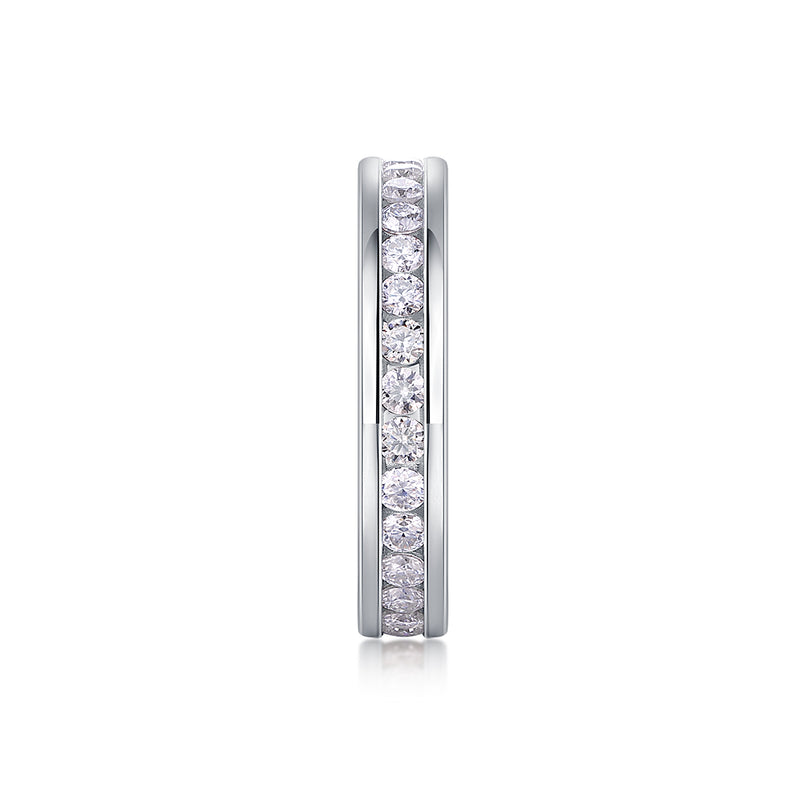 S925 Silver Moissanite Ring Luxury Fashion Band Minimalist Design - 3