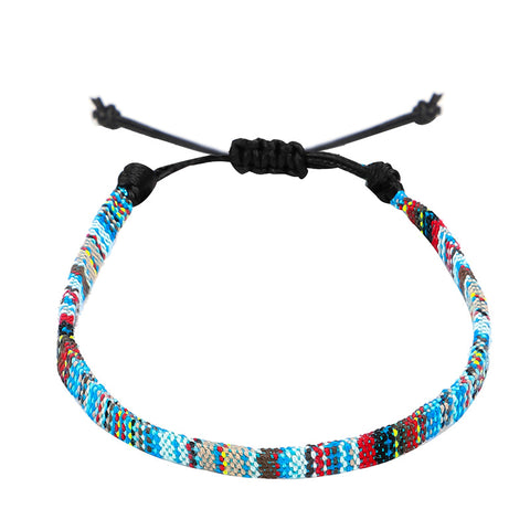 Bohemian Hand Woven Rainbow Color Cloth Anklet