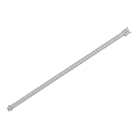 S925 Silver Moissanite Square Tennis Bracelet Luxury Fine Jewelry