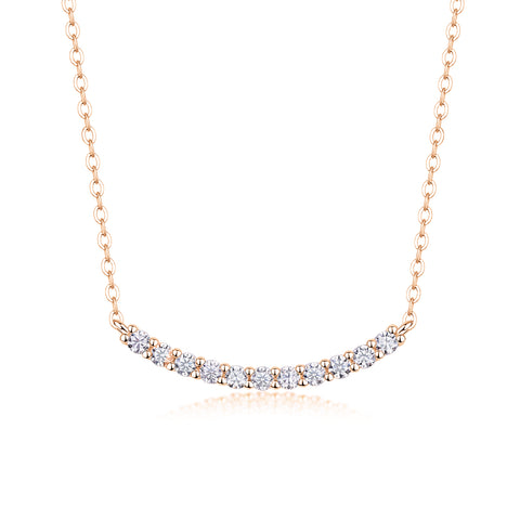 S925 Sterling Silver Moissanite Pendant Necklace Set Elegant Minimalist Design