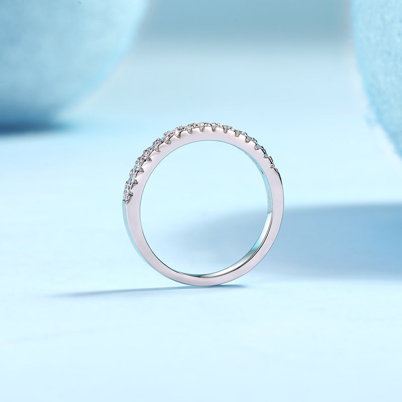 S925 Silver Moissanite Ring Luxury Parallel World Design - 1