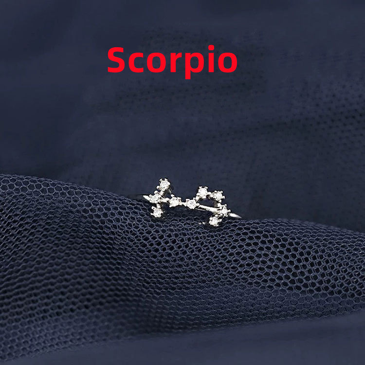 Minimalist Zodiac Sign Silver Ring for Everyday Wear