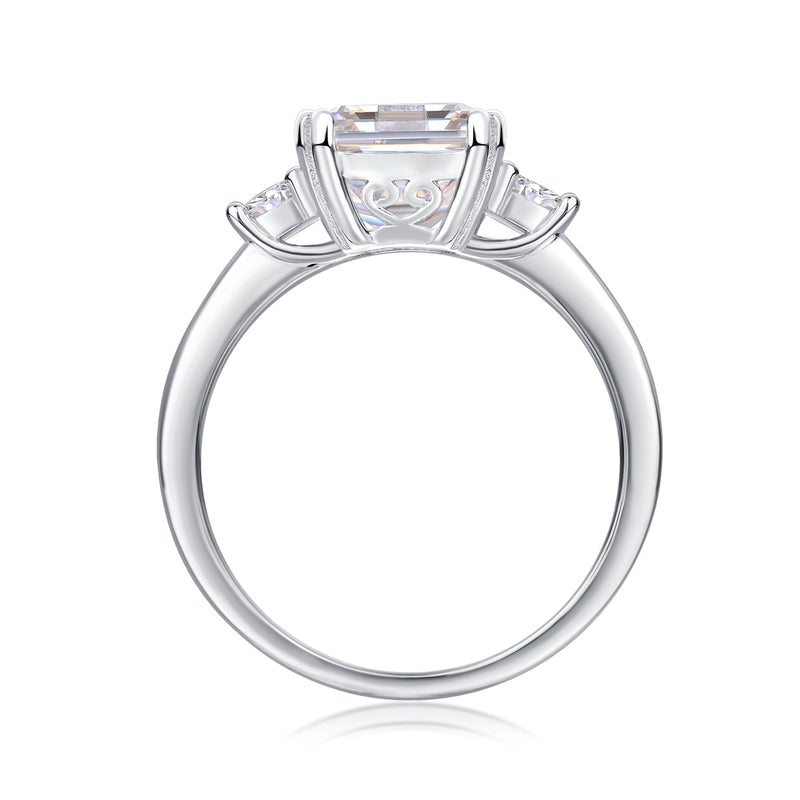 Luxury Moissanite Octagonal Ring in S925 Silver Bridal Jewelry - 6