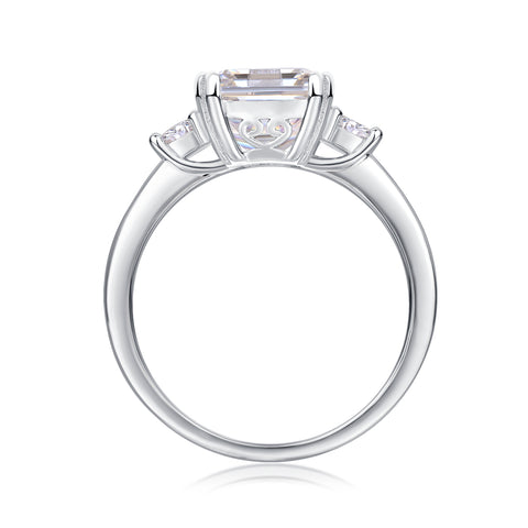 Luxury Moissanite Octagonal Ring in S925 Silver Bridal Jewelry