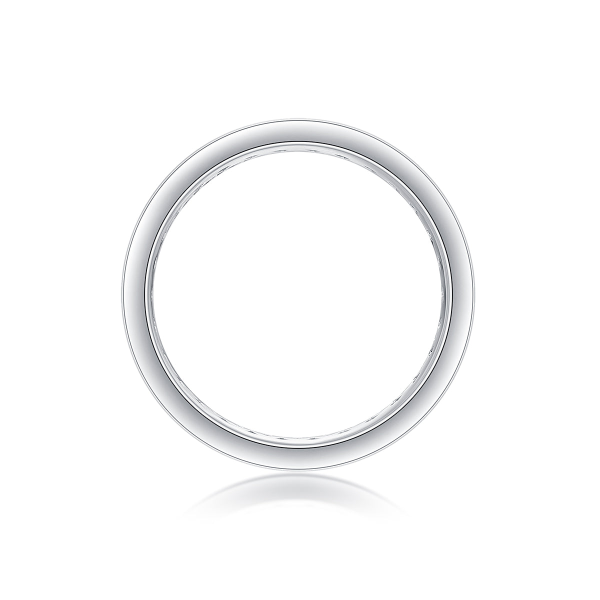 S925 Silver Moissanite Ring Luxury Fashion Band