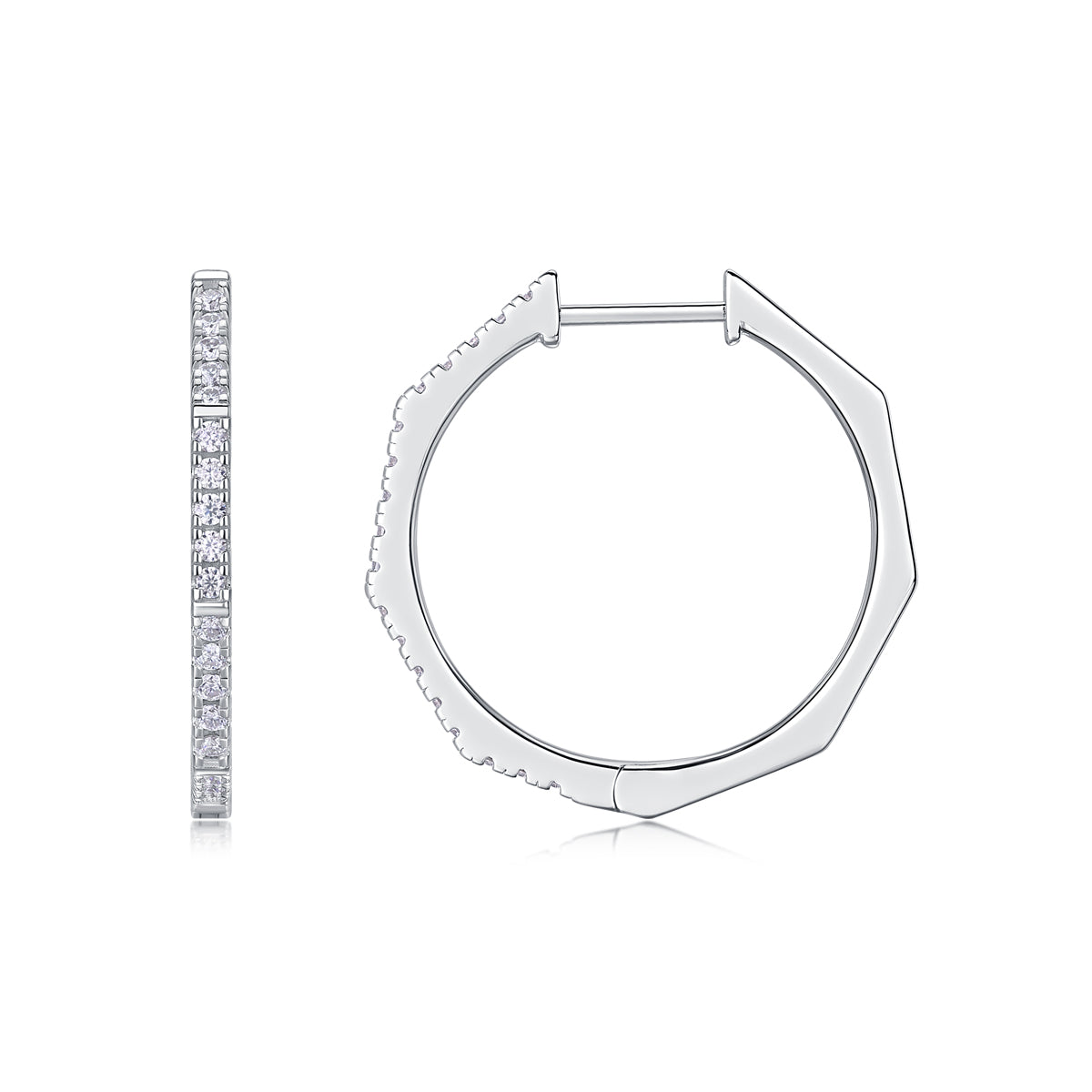Modern Star Moissanite Earrings Set in S925 Sterling Silver