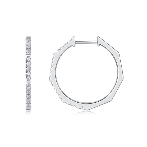 Modern Star Moissanite Earrings Set in S925 Sterling Silver