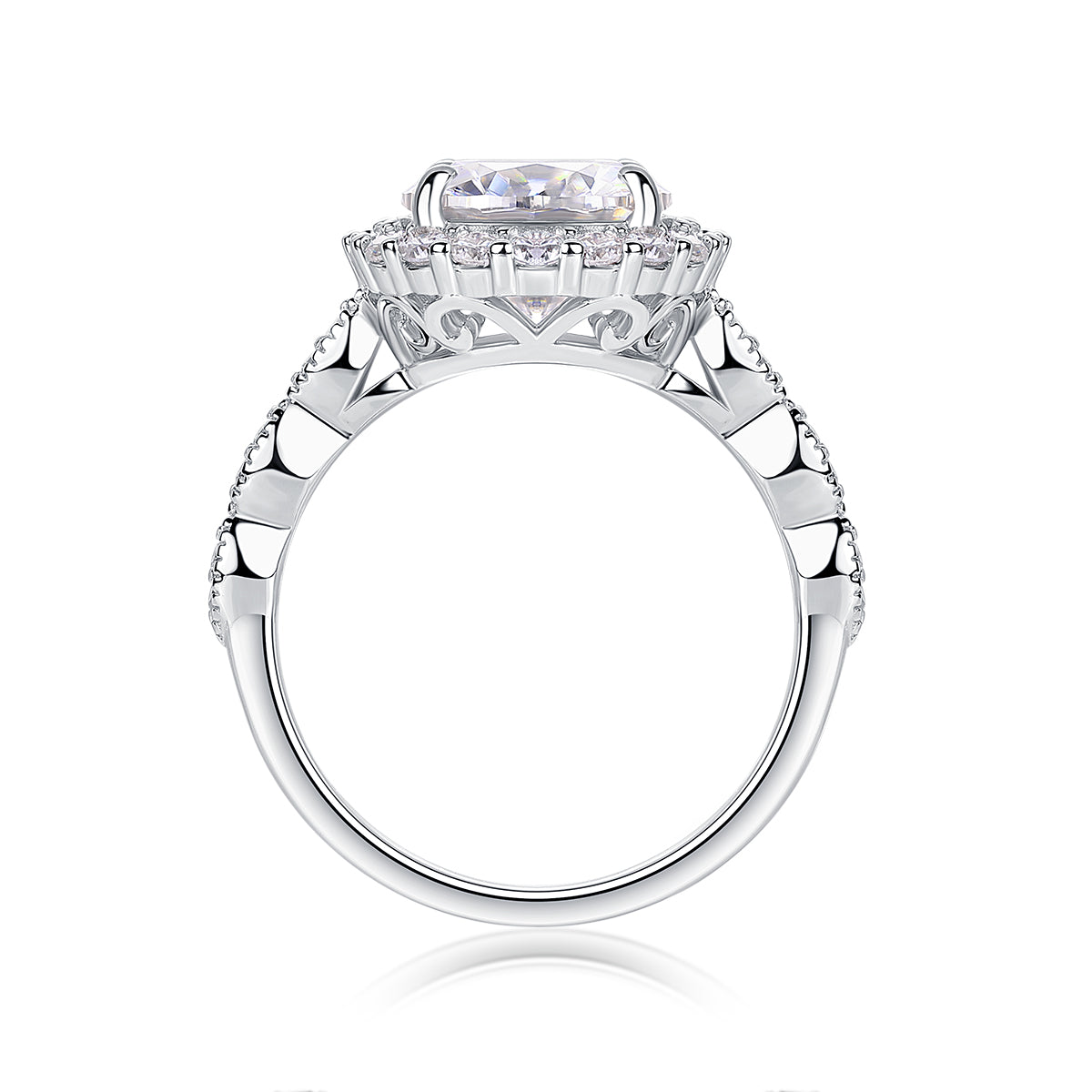 1Starlight Shining 3-Carat Moissanite S925 Sterling Silver Ring Set