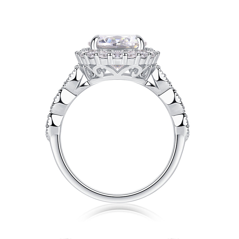 1Starlight Shining 3-Carat Moissanite S925 Sterling Silver Ring Modern Elegant Design - 1