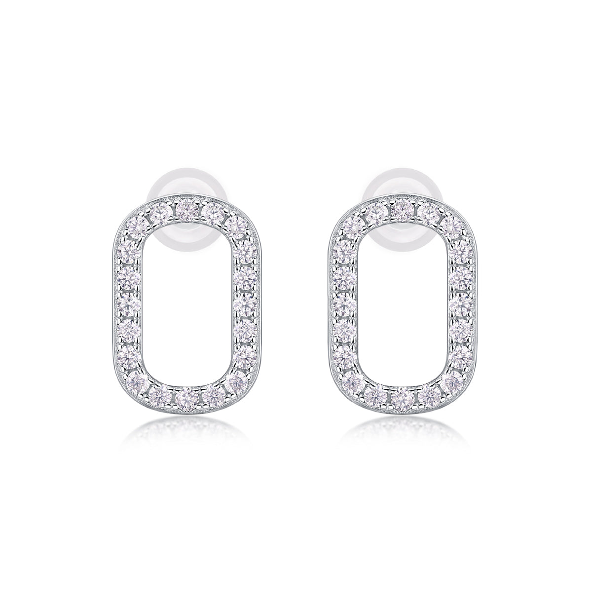 S925 Sterling Silver Moissanite Stud Earrings Fashion Jewelry Set