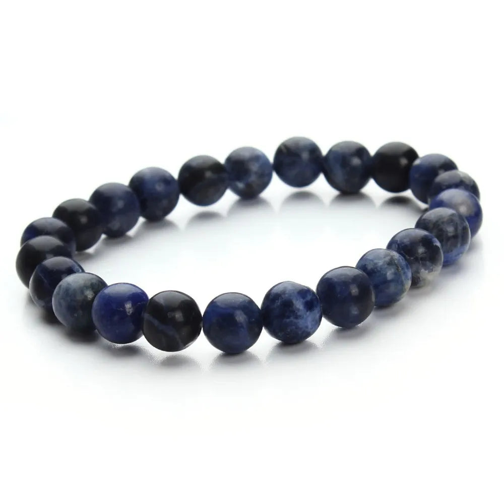 Blue Aventurine and Sandstone Beaded Bracelet for Women