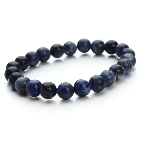 Blue Aventurine and Sandstone Beaded Bracelet for Women