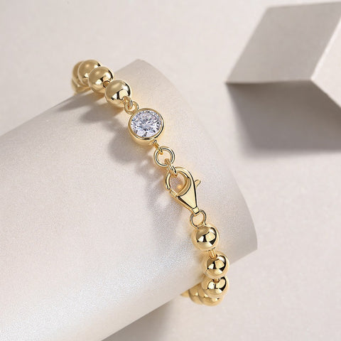 Luxury S925 Silver Moissanite Bracelet 1 Carat Fine Jewelry