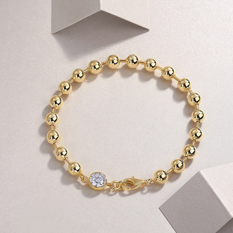 Luxury S925 Silver Moissanite Bracelet 1 Carat Fine Jewelry