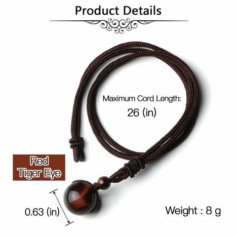 16mm Natural Obsidian Pendant Amethyst Necklace for Men and Women