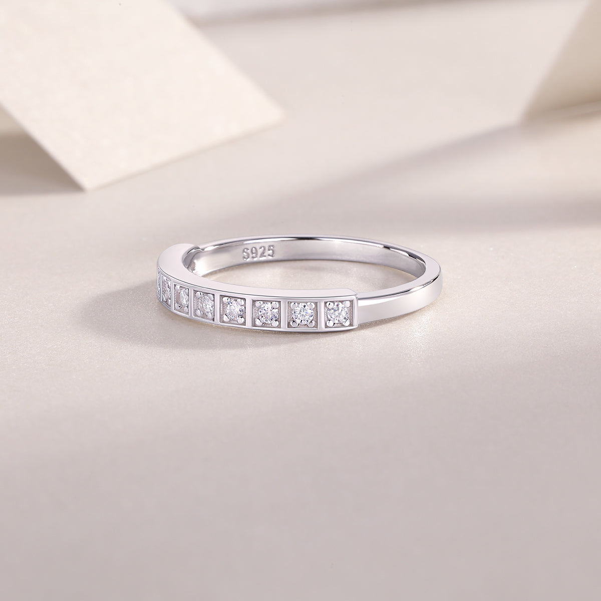S925 Silver Moissanite Ring Luxury Fashion New