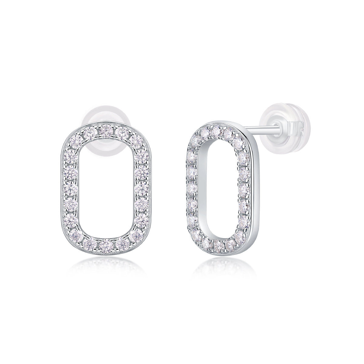 S925 Sterling Silver Moissanite Stud Earrings Fashion Jewelry Set