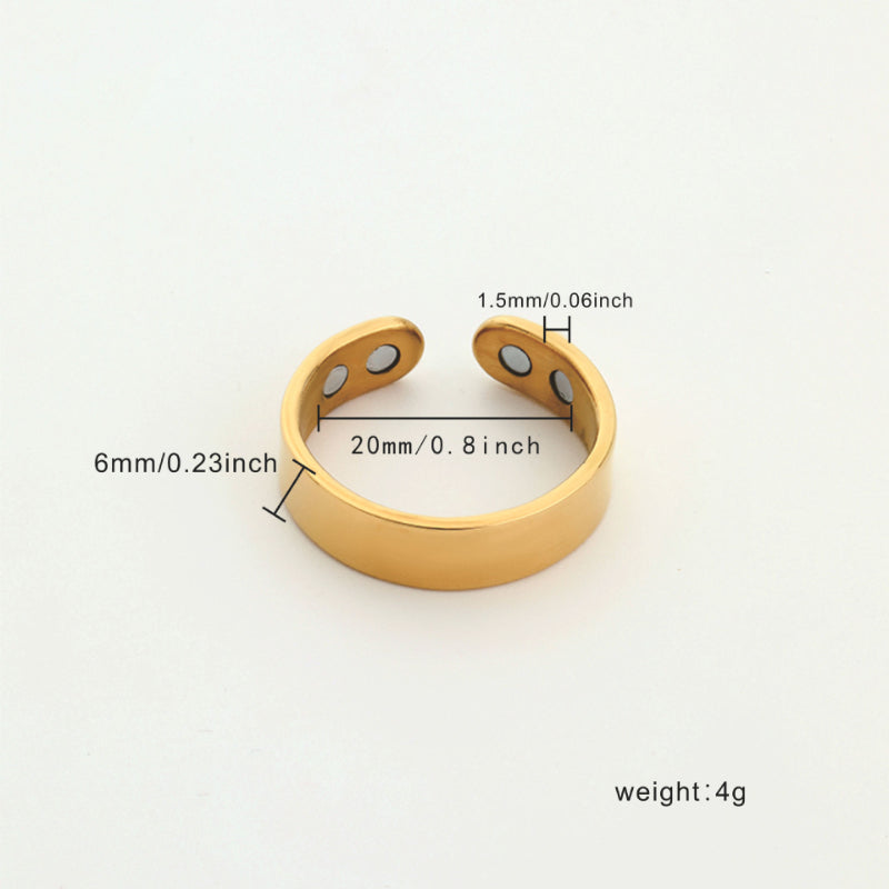 Magnetic Anti-Snoring Stainless Steel Ring for Sleep and Wellness - 2