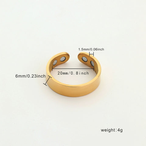 Magnetic Anti-Snoring Stainless Steel Ring for Sleep and Wellness
