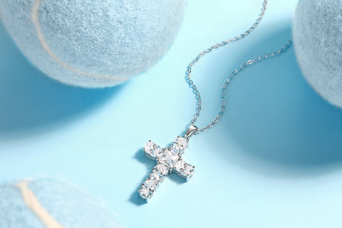 1Soul Guidance Moissanite Pendant Necklace Set in S925 Sterling Silver