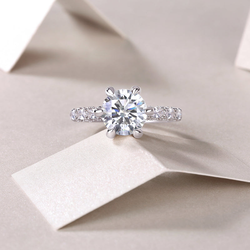 1Lady Luck Moissanite S925 Silver Ring Modern Elegant Fashion Jewelry - 5