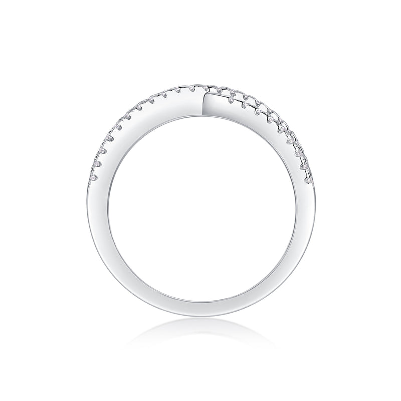 S925 Silver Double Band Moissanite Ring Elegant Luxury Fashion Jewelry - 6
