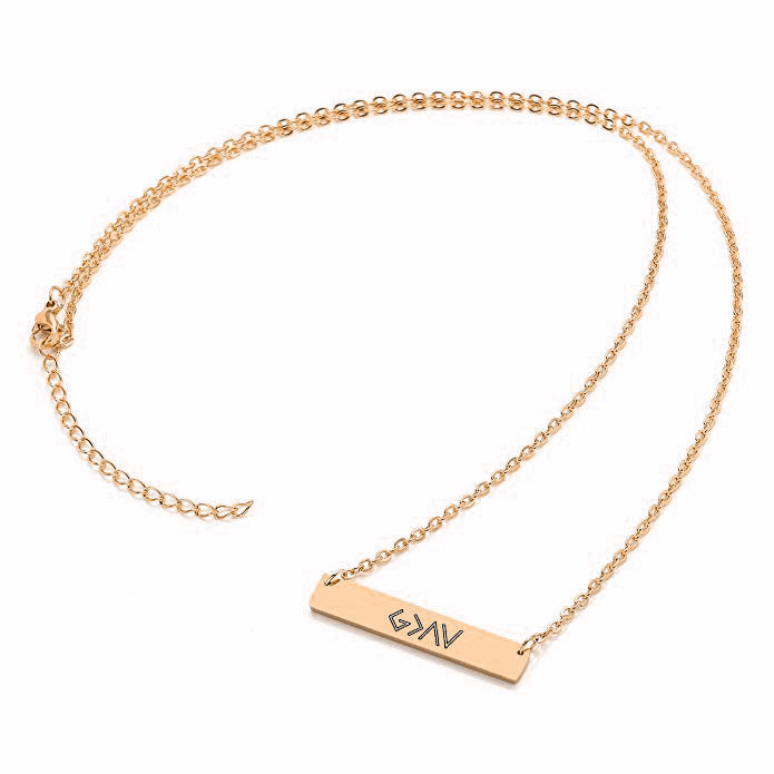 Minimalist Horizontal Bar Pendant Necklace for Women