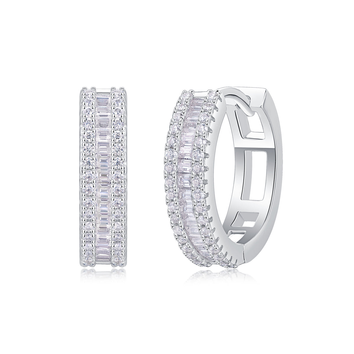 S925 Silver Moissanite Stud Earrings Woven Light Luxury Design