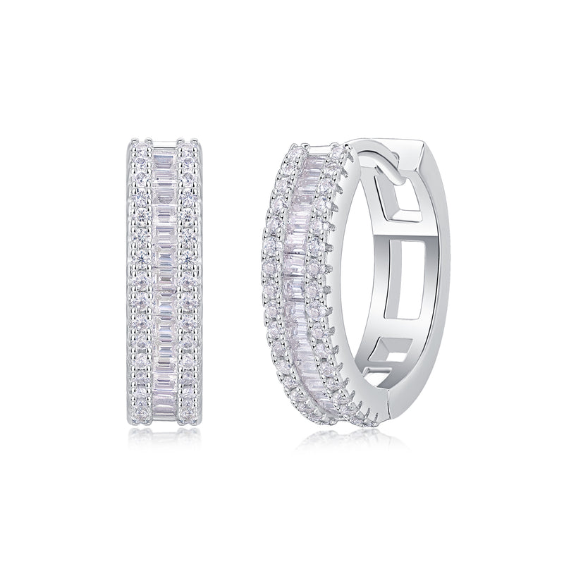 S925 Silver Moissanite Stud Earrings Woven Light Luxury Design - 4