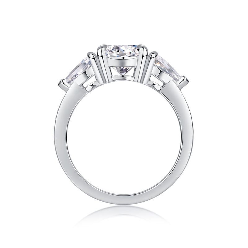 2 Carat Moissanite Silver Ring Modern Elegant Fine Jewelry - 1