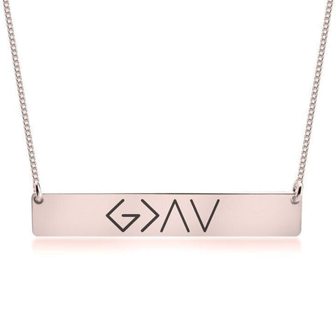 Minimalist Horizontal Bar Pendant Necklace for Women