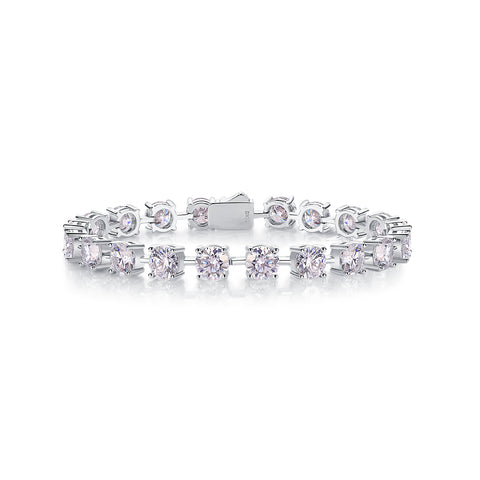 Luxury S925 Silver Moissanite Tennis Bracelet Elegant Sparkling Design