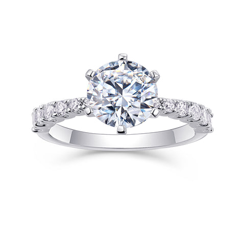 2 Carat Moissanite Silver Ring Luxury Fashion Statement